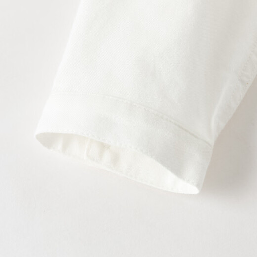 DAVE&BELLA children's shirt 2026 spring new college style boys' white shirt pure cotton children's top baby bottoming shirt off-white ready stock 120 cm (recommended height 110-120cm)