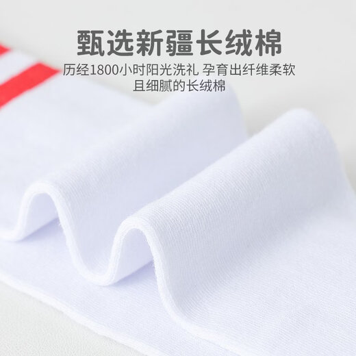 Wuduo cotton children's student socks girls' football socks spring and summer new combed cotton mesh breathable calf socks high elastic children's socks