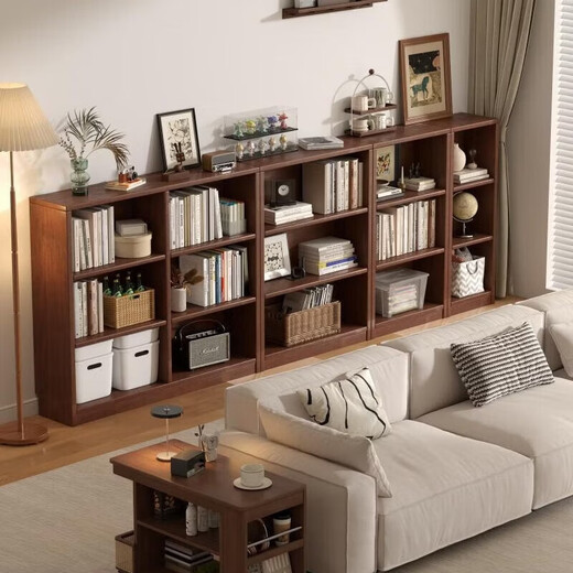 Jiayi all solid wood low bookcase kindergarten children's bookshelf floor-standing storage rack integrated wall-mounted living room student storage cabinet
