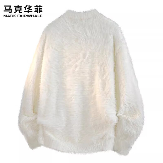 MARK FAIRWHALE American Retro Casual Sweater Men's 2026 Spring New Loose Warm Fashion Trendy Brand Versatile Sports Top Black Official Genuine M Recommended 90-120 Jin Jin equals 0.5 kg