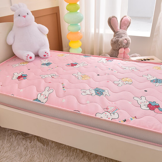 Class A kindergarten mattress nap baby small mattress children's special all-season cotton mattress 100% cotton mattress Class A 100% cotton fabric Strawberry Cake Rabbit 56x100cm three-dimensional thickened 100% cotton mattress