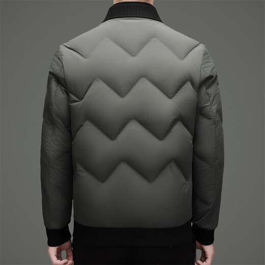 MAGIOPY легкий роскошный брендовый мужской пуховик среднего возраста модный повседневный воротник со съемным зимним новым стилем черный XL 180