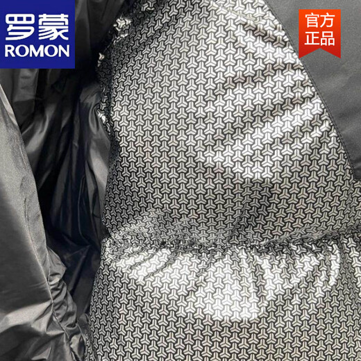 ROMON морозостойкий утолщенный пуховик с воротником-стойкой, новинка 2025 года, мужская версия значка полярной серии, черный пуховик воина, черный 2XL
