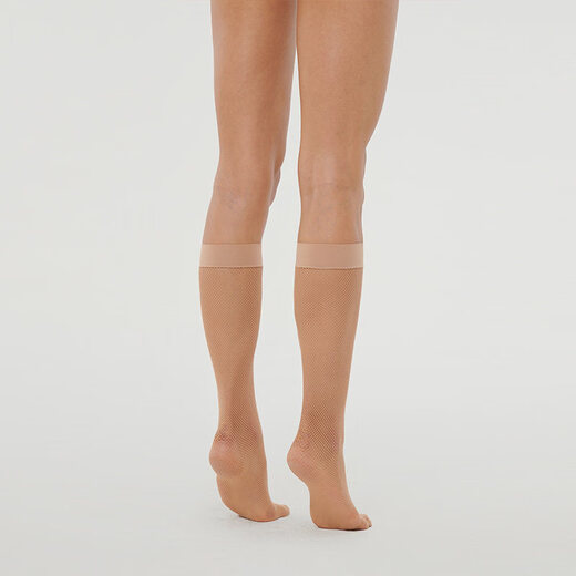 Wo wo niao Wolford/Wolford Twenties hollow fishnet calf socks 7005_black S