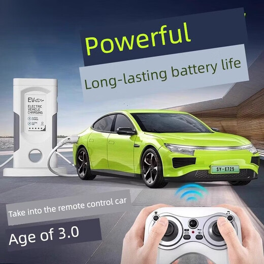 Shantou Lincun Double Eagle New Energy Remote Control Sports Car Children's Day Gift Boy RC Racing 05 New Energy Sports Car - Nebula White Free Fast Charging Charging Pile