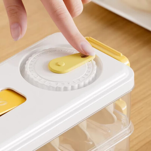 Han Xiao Food Grade Dumpling Box Home Kitchen Refrigerator Freezer Box Wonton Dumpling Quick Frozen Tray Special Fresh Storage Box Refrigerator Dumpling Box - Green Can Hold 24 Dumplings - 2 Layers