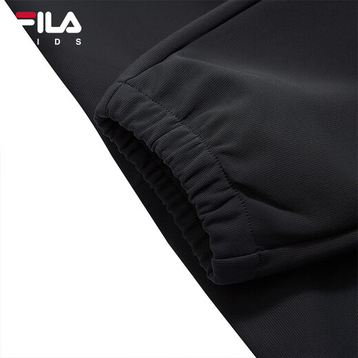 FILA Children's Clothing 2025 Winter New Boys' Middle-Large Children's Velvet Pants Dark Black-BK 150