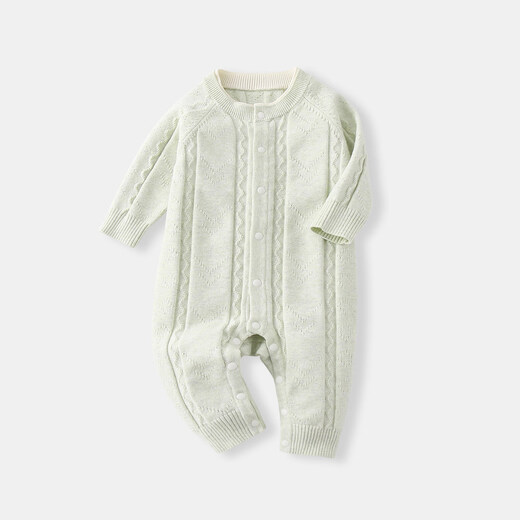 BORBOON B baby clothes jumpsuit 2026 spring new style baby boy knitted romper spring outing romper for women apricot rhombus 59cm