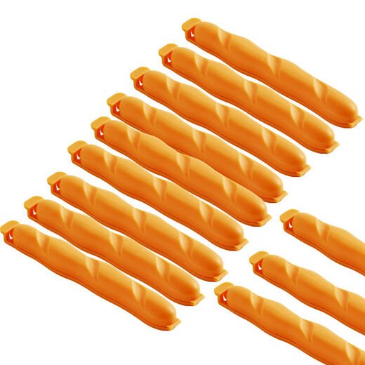 Fantasy sealing clip moisture-proof fresh-keeping clip kitchen seasoning sealing clip refrigerator magnetic bag clip baguette sealing clip orange 12 clips