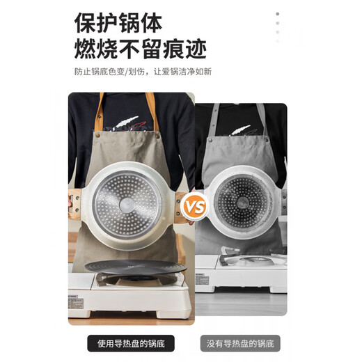 JCZS heat conduction plate, gas stove, household thawing heating insulation plate, fire insulation pad, heat conduction plate, anti-scalding and anti-burning, 20cm, 15 seconds quick heating, even heating, anti-scalding clip, heat conduction/thawing plate, dual-purpose plate