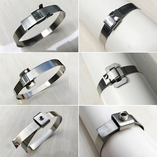 Xu ordered 304 stainless steel cable tie reels with wires, pole hoops, signboards, metal cable tie buckles, marine electricity, 100 20mm tooth buckles (304 material)