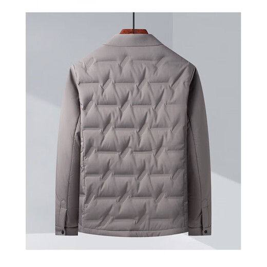 利郎（LILANZ）冬季新款羽绒服男士翻领白鸭绒保暖外套潮流男士休闲上衣 藏青色 2XL