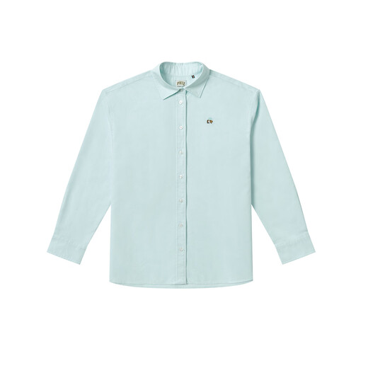 HAZZYS women's 26 spring new PHIZ series commuting loose plain long-sleeved shirt for women ASCSK1DAX01 light blue LL M (160/84A 38)