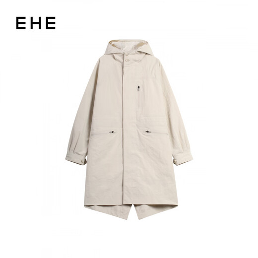 Мужская ветровка EHE с текстурированным воздушным слоем, сухая и широкая, эластичная, ветрозащитная, мужская ветровка с капюшоном, весна 2026, новый стиль, бежевый, S