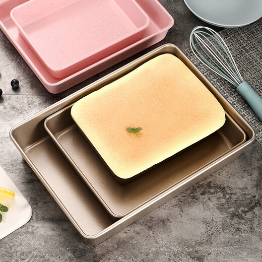 Fantasy baking pan oven household tiramisu tray utensils multifunctional rectangular ancient cake mold baking tools thickened heavy steel rye rice stone 9-inch deep plate/50 sheets of oil paper