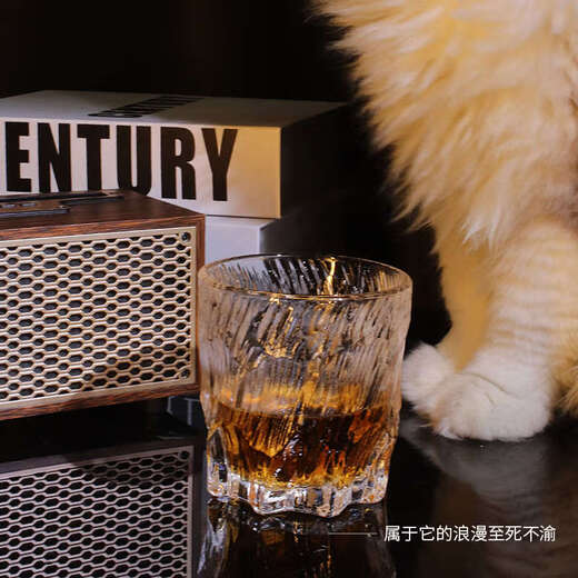 Pupan high-end whiskey glass, personalized home wine glass, tipsy glass, high-looking and atmospheric wine glass, thickened line glass, six pieces