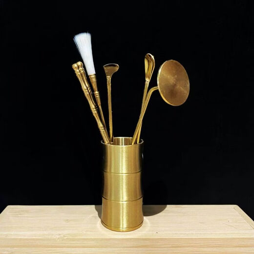 Shantou Lincun Seal Making Tool Set Lotus Seal Script Furnace Fumigation Household + Powder + Base Ash Seal Making Tool Set + 60g Powder