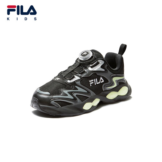 FILA Children's Shoes Running Shoes 2026 Spring New Men's and Women's Retro Running Shoes for Middle and Large Children Magic Stone Black/Castle Gray-BK 38 Inner Length 23.5cm