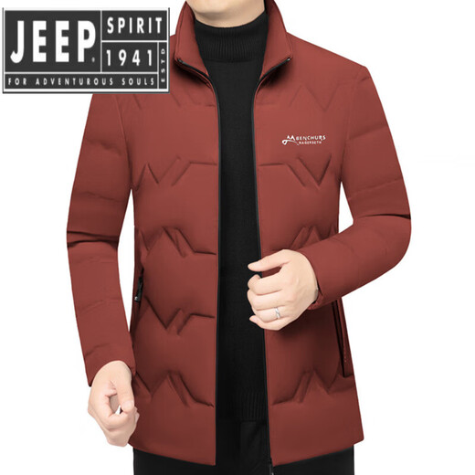 JEEP SPIRIT Пуховик Jeep Spirit Мужской повседневный воротник-стойка Короткая утепленная зимняя куртка для среднего возраста Папина куртка Черная M 170 100Jin Jin равен 0,5 кг -120Jin Jin равен 0,5 кг