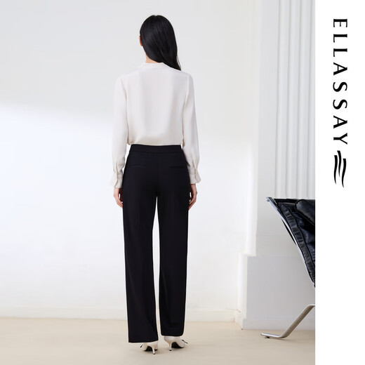 ELLASSAY (ELLASSAY) 2026 shopping mall same style new heavy mulberry silk elegant V-neck high-end commuter shirt for women EWW371C01100 beige M