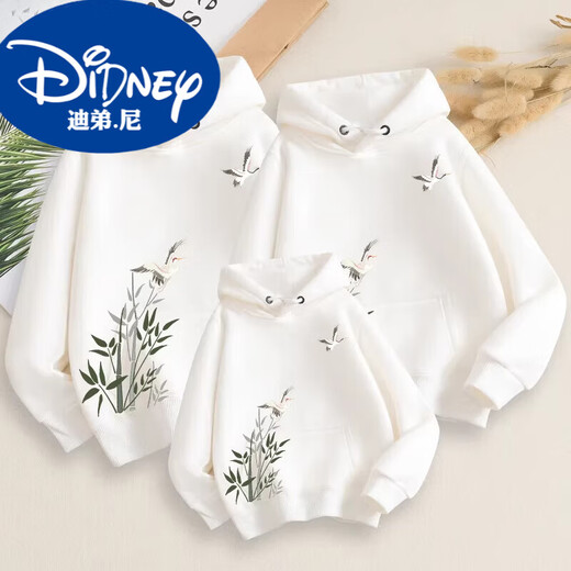 Didi.Ni HEYDIDY new Chinese style parent-child wear for a family of three spring sweatshirts 2025 new mother-daughter style mother-child wear thin Western style jacket spring and autumn hoodie practical pockets without deformation black/bamboo crane 100 cm recommended 20-25Jin Jin equals 0.5 kg