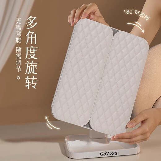 Gaozun makeup mirror with light, three-fold LED mirror, smart beauty mirror, vanity mirror, shell mirror, Christmas birthday gift for girlfriend, regular style - three-color light