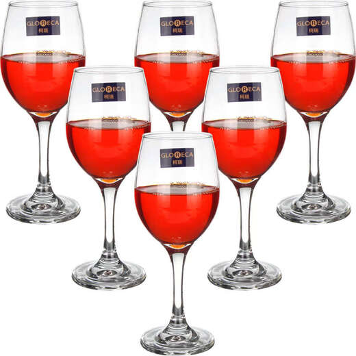 Yusen Yi Ke Rui classic red wine glass 6-pack household glass wine glass goblet juice glass wine glass GL3911/320ML 6-pack
