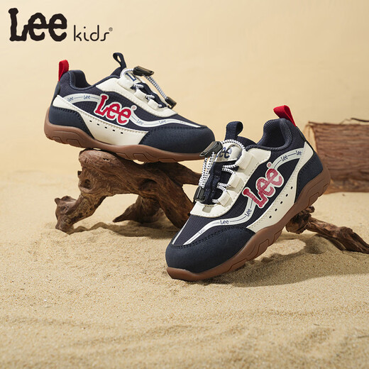 LEE KIDS children's shoes spring new children's non-slip running shoes girls versatile casual sports shoes boys big children dark blue 34