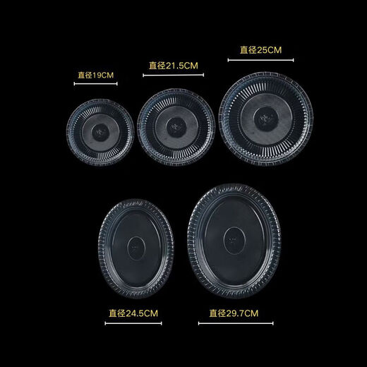 Thickened disposable dinner plate, thickened plastic dinner plate, food-grade household dish, fruit plate, barbecue dish, 8-inch round dish, 10 pieces