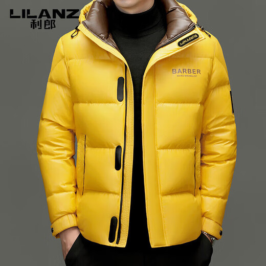 LILANZ пуховик мужская зимняя новая высококачественная брендовая белая мужская куртка на утином пуху с капюшоном черная XL