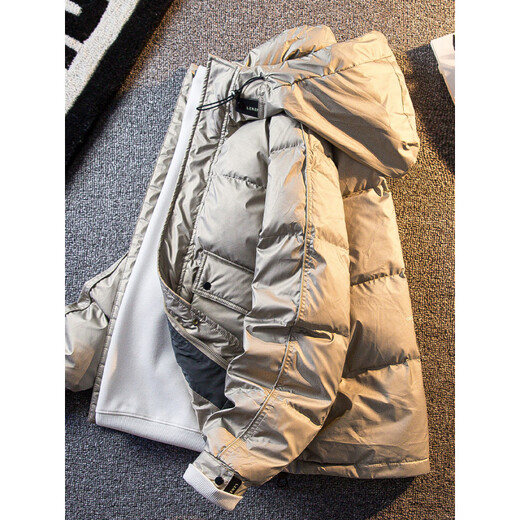 Зимний мужской пуховик Playboy, модный красивый, теплая утолщенная зимняя куртка с капюшоном, черный M (100-115Jin Jin равен 0,5 кг)