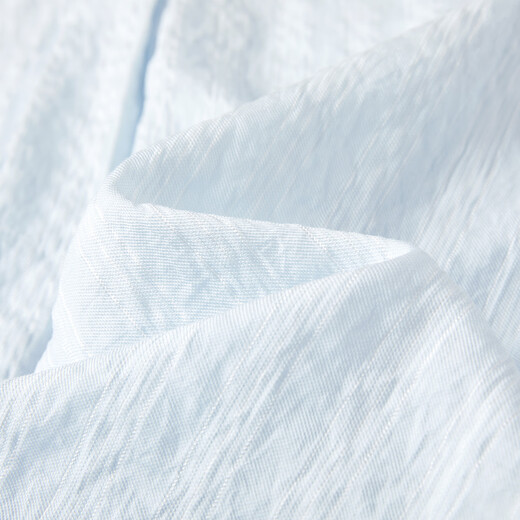 Dialogue (DUIBAI) Lyocell Loose Lace Blue Shirt Women's 2026 Spring New Textured Lightweight Long Sleeve Top Light Elegant Blue S