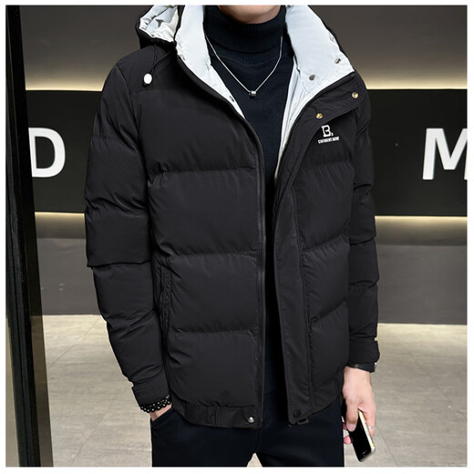 SNOWFLYING high-end brand cold-proof down jacket men's winter style warm 2025 new thickened white duck down extreme cold jacket black 2XL recommended 130-155Jin Jin equals 0.5 kg