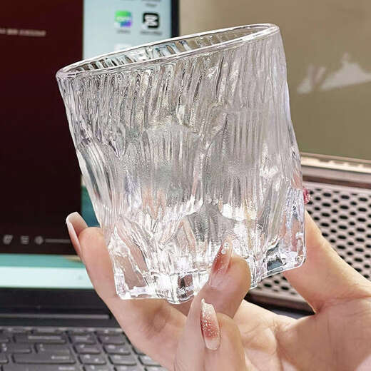 Pupan high-end whiskey glass, personalized home wine glass, tipsy glass, high-looking and atmospheric wine glass, thickened line glass, six pieces