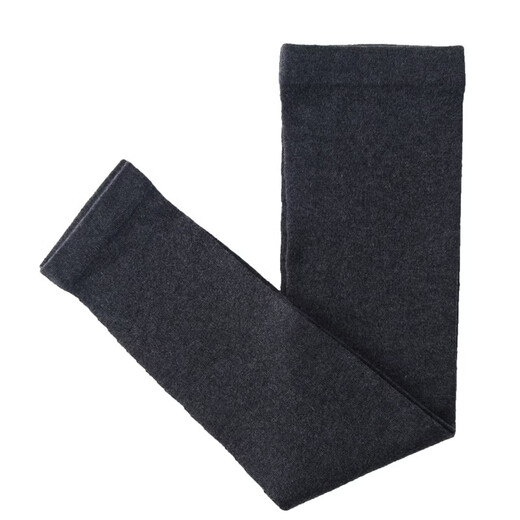 Cashmere Knee Guard Sock Covers Women's Over-the-Knee Socks Extra Long Warm Thick Leg Guard Long Sleeve Joint Calf Anti-Slip Men's Autumn and Winter Black 50cm_Added Anti-Slip Silicone S