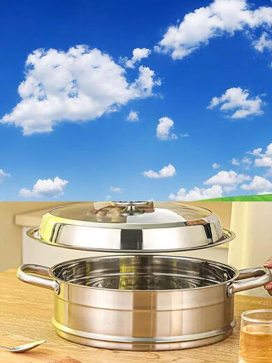 Yusenyi pot lid stainless steel household wok steamer 28cm-42cm pan pot lid universal heightened visible pot lid 30cm (pure steel handle) for food contact