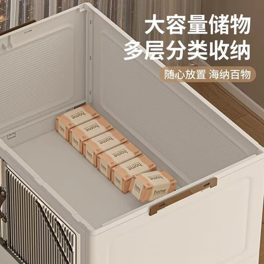 Nafenai Thickened 78CM Folding Storage Cabinet Simple Wardrobe Storage Cabinet Children's Toys Snacks Multi-layer Storage Storage Box 50CM Width Promotional Price Mixed Color Vertical Stripes Five Layers With Universal Wheels/No Installation