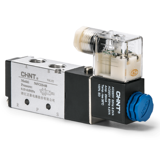 Chint solenoid valve 4v210-08 pneumatic 12v air valve controller switch 24v electronic valve 220v two-position five-way 4V210-08_AC36