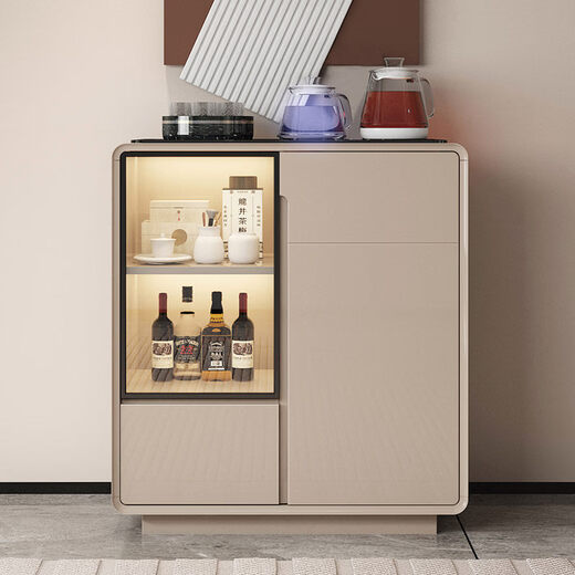 Shengjiang Liangcai tea bar machine integrated cabinet smart home living room light luxury multi-functional water dispenser wall sideboard tea cabinet wine cabinet 120 wide 38 thick 95 high (gentleman gray) warm