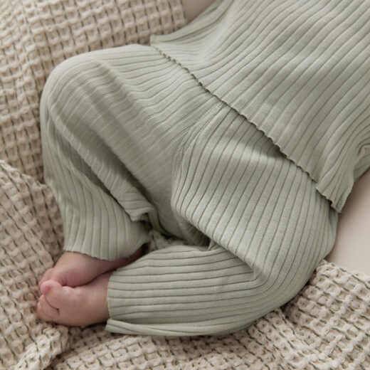 Bali Piggy Customized Newborn Baby Pajamas Spring and Autumn Modal Strap Seamless Underwear Set Baby Home Clothes Light Amber 52