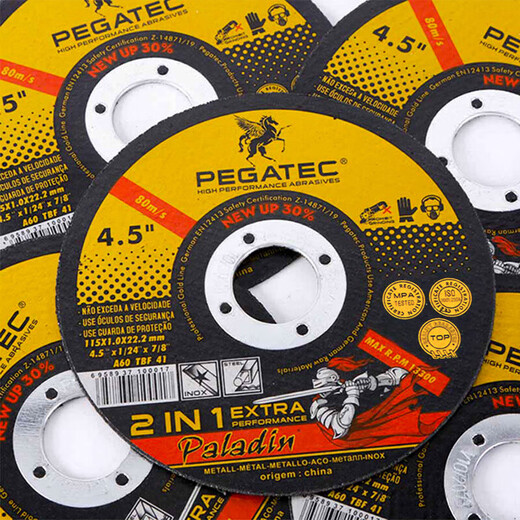 PEGATEC Continental 115 cutting blade foreign trade grade metal stainless steel cutting grinding wheel blade A60TBF grinding wheel saw blade 5 pieces/4.5 inch 115x1x22.2mm Continental