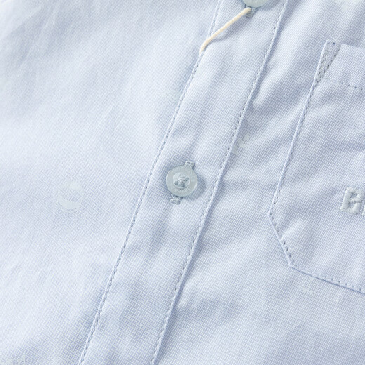 DAVE&BELLA 2026 Spring New Cotton Children's Shirts Western Style Boys Casual Long Sleeve Tops Baby Clothes Children's Shirts Light Blue Ready in Stock 110 cm (Recommended Height 100-110cm)