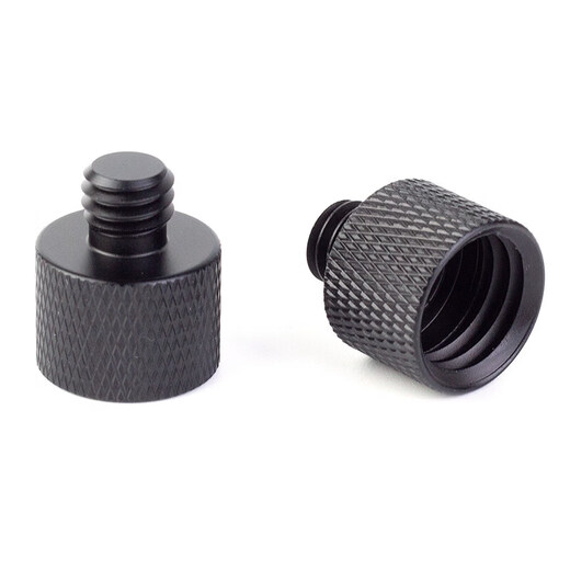 Xu ordered 58 coarse tooth adapter screw laser level tripod thread adapter nut accessories conversion 14 38 5/8 thick external turn 1/4 inner aluminum nut silver 2 pcs