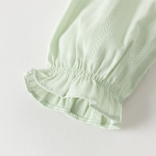 DAVE&BELLA children's shirt 2026 spring new pure cotton girls casual long-sleeved shirt baby girl tops children's bottoming shirt gray green ready stock 110 cm (recommended height 100-110cm)