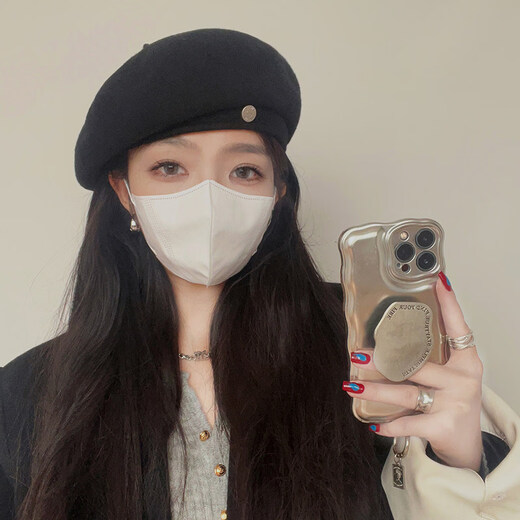 Aoyanlai 2026 Wool Woolen Large Head Circumference Beret Women's Autumn and Winter Korean Version Face Revealing Small Warm Painter Hat Gray M Increased Head Circumference 59-65c)