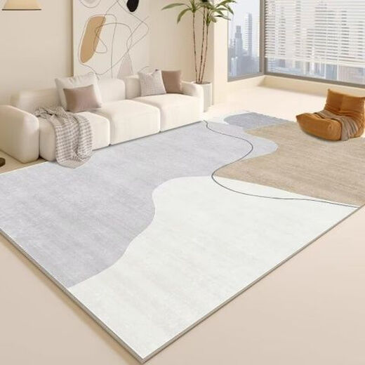 Fantasy living room carpet, bedroom study, thickened crystal velvet sofa coffee table blanket, fashionable high-end small fresh home carpet, simple and modern 01 90x140cm, easy to take care of