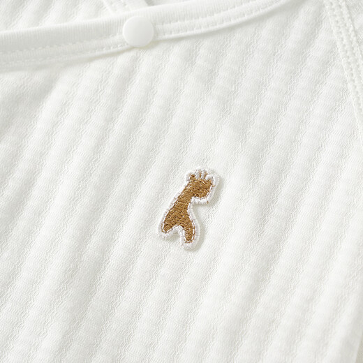 Tongtai (TONGTAI) baby short-sleeved jumpsuit summer pure cotton newborn clothes newborn baby butterfly jacquard rompers white 52cm