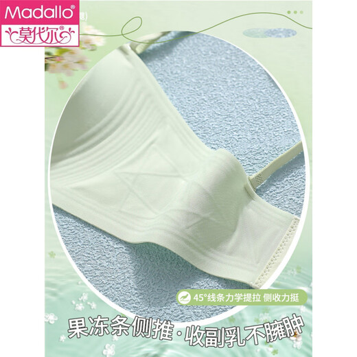 Modal Big Breast Show Ropa interior de pecho pequeño Mujer Verano Sujetador fino y transpirable Enfriamiento Orejas de conejo sin costuras Sujetador antiflacidez Piel desnuda M Recomendado 90-105 Jin Jin equivale a 0,5 kg, 34/75ABC