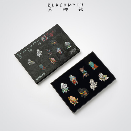 Black Myth Wukong Shadow God Picture Badge Five Metal Magnetic Brooch Pin Refrigerator Magnet Accessory Gift Ma Tianba