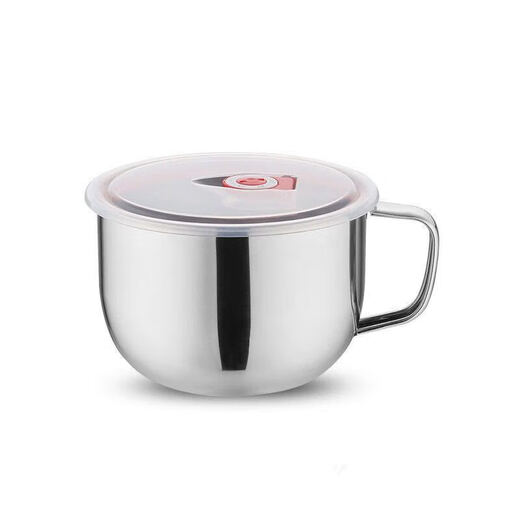 Tuojin stainless steel instant noodle bowl with lid soup noodle bowl student lunch box canteen rice bowl fast food instant noodle cup bag none none 1.3L regular style